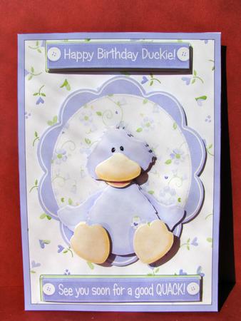 See You Soon for a Good Quack! - Decoupaged Card Front by Christine Pagan
