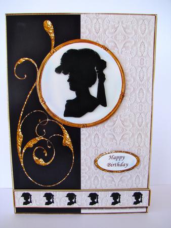 Cameo Silhouette with Lace 3 by Christine Pagan