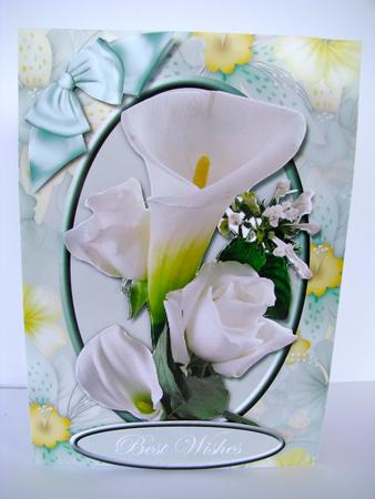 Calla Lily Decoupage Quick Card Front by Christine Pagan
