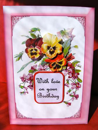 Pansies on Pink by Christine Pagan