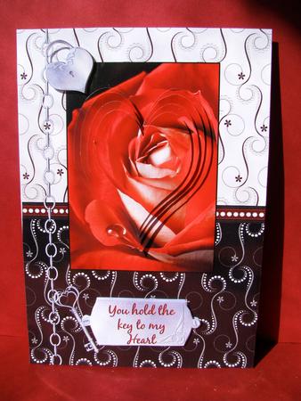 Red Rose Heart Shaped Pyramid by Christine Pagan