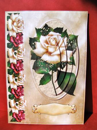 Cream Rose in Pyramid by Christine Pagan
