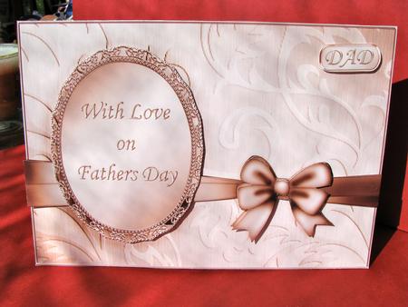 A5 Elegant Metallic Greeting Quick Card with 3D Decoupage by Christine Pagan