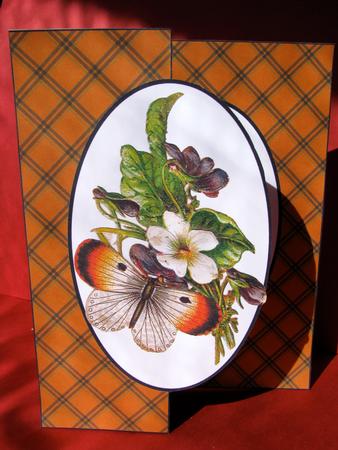 Oval Fold Back Butterfly 1 by Christine Pagan