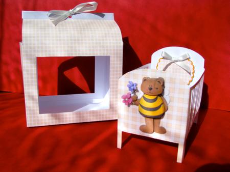 New Baby Keepsake Mini Cot Kit - Busy Bears by Christine Pagan