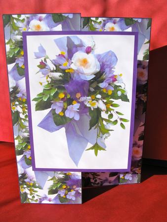 Bouquet with White Rose and Lilac Flowers by Christine Pagan
