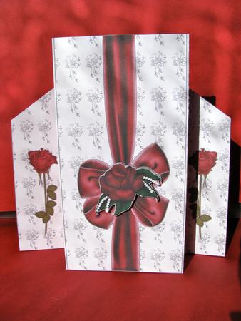 Red Rose & Pearls Theatre Fold by Christine Pagan