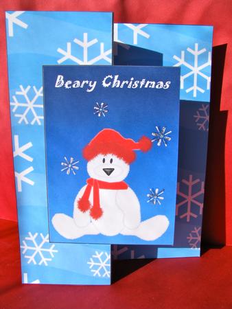 Beary Christmas Fold Back by Christine Pagan