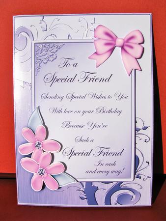 Metallic Birthday Greeting Quick Card with 3D Decoupage by Christine Pagan