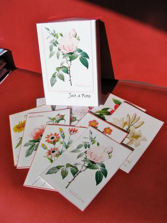 Redoute Flowers Notecard Set by Christine Pagan