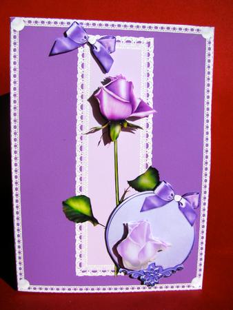 Lavender Rose with Lace Panel by Christine Pagan
