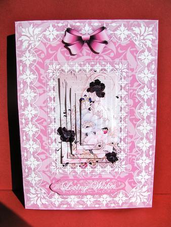 Fantasy 'n Lace A5 Pyramid Card Front by Christine Pagan
