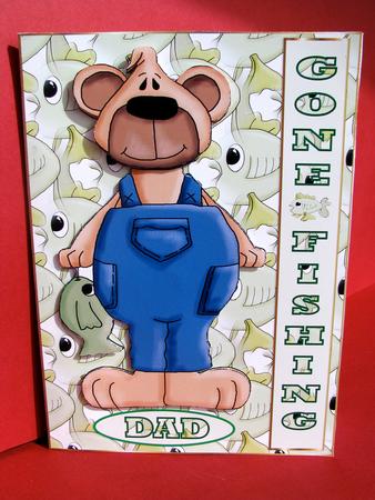 Dad Fishing Bear by Christine Pagan