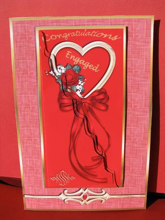 Red Heart and Ribbons Engagement by Christine Pagan