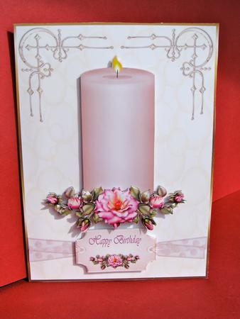 Candle with Roses 40th by Christine Pagan