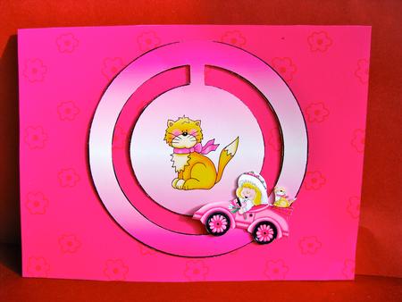 Pink Fast Car Circle Slider by Christine Pagan