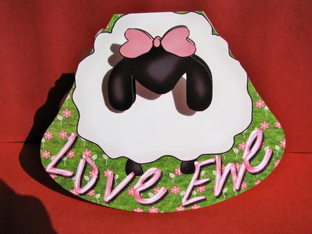 Love Ewe Wobble Card by Christine Pagan