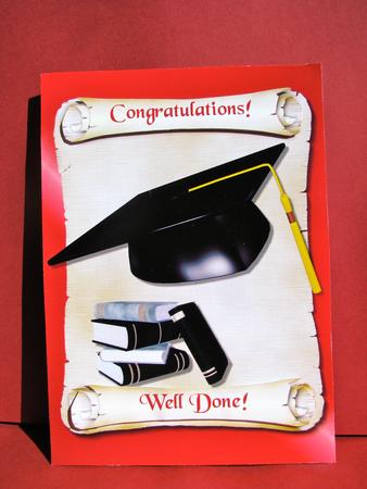 Graduation Scroll Decoupage Quick Card Front by Christine Pagan
