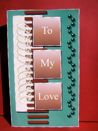 To My Love Card Topper by Christine Pagan