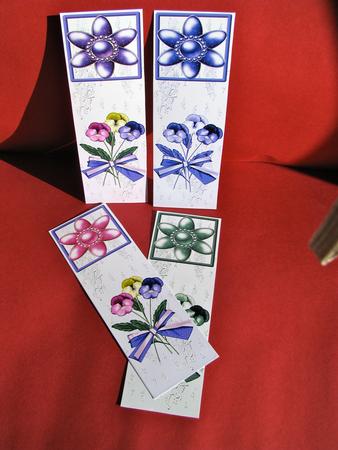 Pansy Bookmarks by Christine Pagan