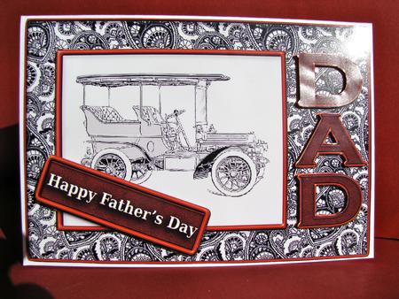 Vintage Car Dad, Dad's Birthday by Christine Pagan