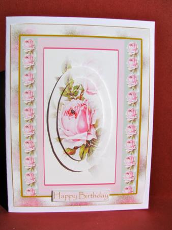 Beauty in a Pink Rose 2 Card Sheet by Christine Pagan
