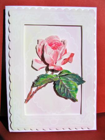 Pastel Perfection Pink Rose - Card Front/topper by Christine Pagan
