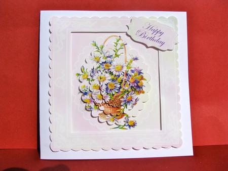 Pastel Perfection Daisy Basket - Topper with Scalloped Stack by Christine Pagan