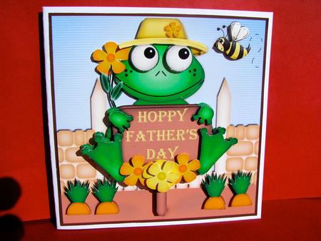 Hoppy Fathers Day Topper and Decoupage by Christine Pagan