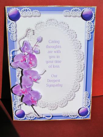 Sympathy in Purple Card Topper by Christine Pagan
