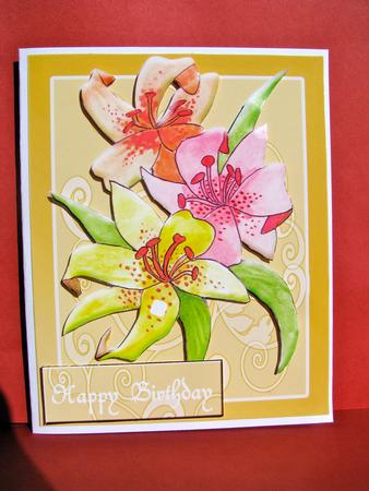 Apricot Lily Card Step by Step by Christine Pagan