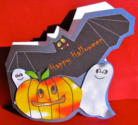 Spooky Team Halloween Shaped Card by Christine Pagan