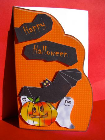 Halloween Cut & Fold Corner Card by Christine Pagan