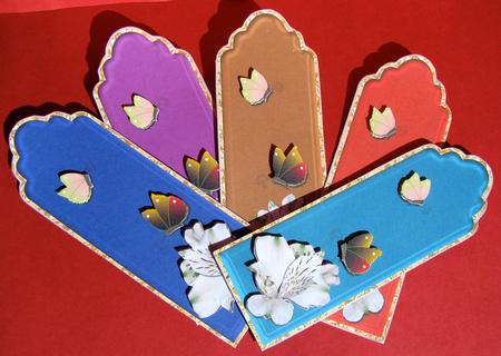 Bookmarks with Lily & Butterflies (set 1) by Christine Pagan