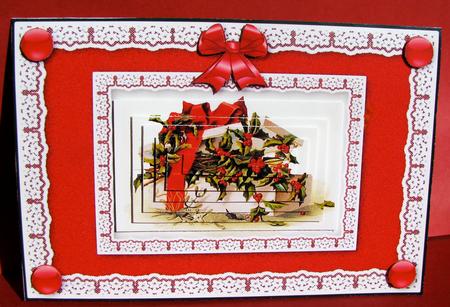 A Gift of Holly A5 Pyramid Card Front by Christine Pagan