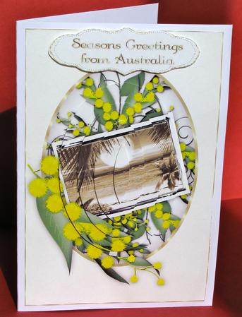 Australian Wattle Christmas Pyramid by Christine Pagan