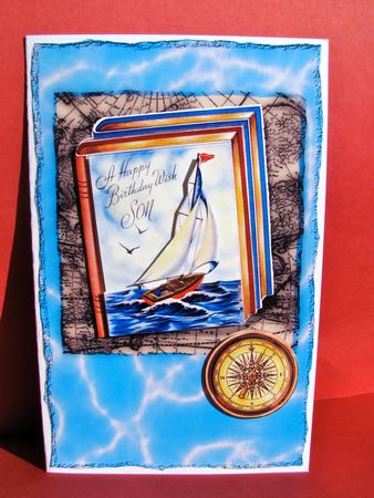 Vintage Sailboat Birthday for Son by Christine Pagan