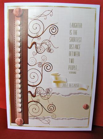 Laughter Card Topper by Christine Pagan