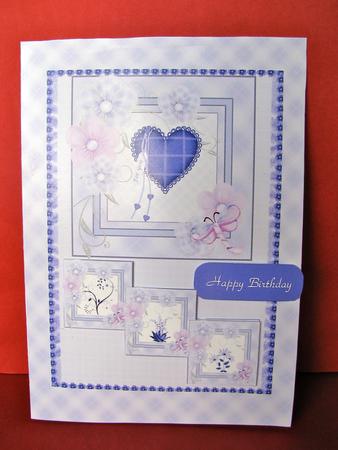 Heart and Flowers Birthday Card by Christine Pagan