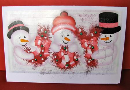 Christmas Joy Pyramid in Red by Christine Pagan