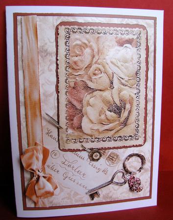 Mon Amour - Card Front with Decoupage by Christine Pagan