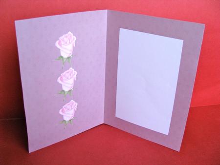 Pink Rose Embossed Insert by Christine Pagan