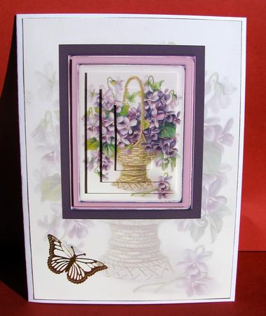 Lilac Flowers in a Basket by Christine Pagan