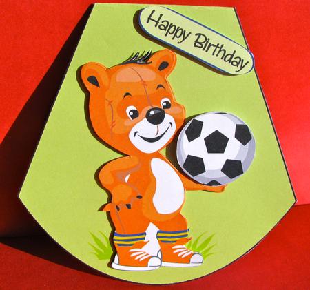 Football Bear Wobbler by Christine Pagan