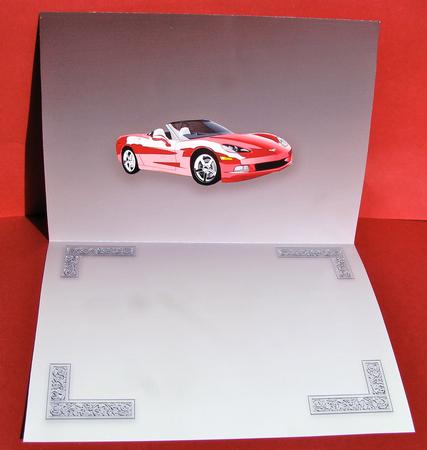 Red Sports Car, Matching A5 Insert Sheet by Christine Pagan