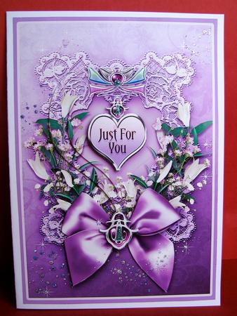 Antique Lilac Lace Heart Pyramage by Christine Pagan