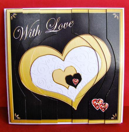 Elegant Hearts Quick Card with Circular Side Stacker by Christine Pagan