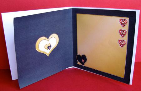 Elegant Hearts Matching Insert Square Portrait by Christine Pagan