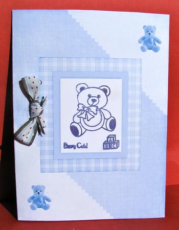 Blue Teddy Bear Insert by Christine Pagan