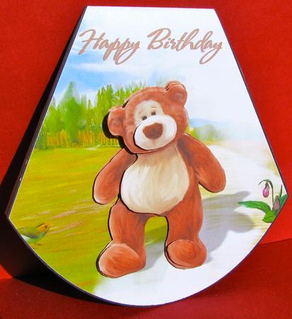 If You Go Down to the Woods Today Wobble Card by Christine Pagan